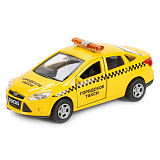 Модель машины Технопарк Ford Focus Такси, желтая, инерционная