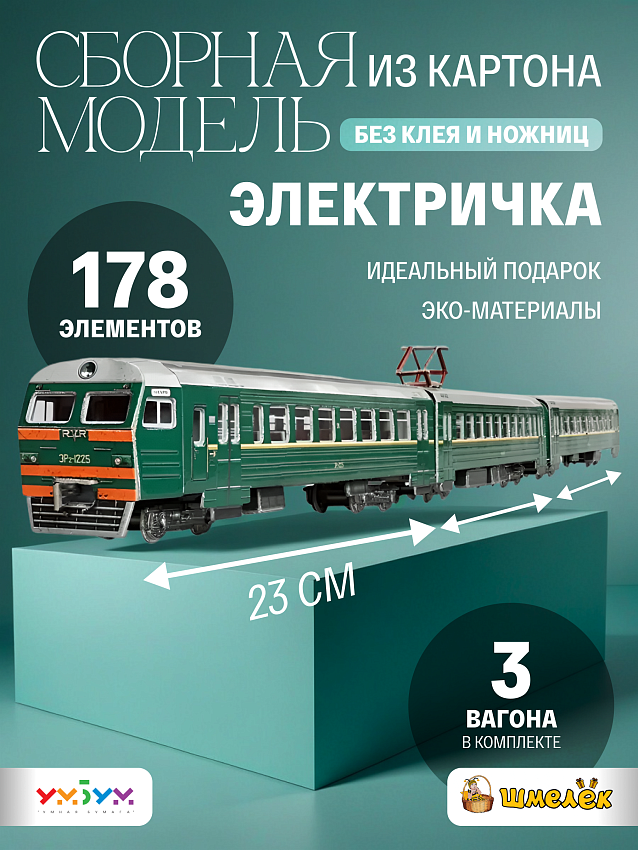 Сборная модель из картона Электричка ЭР-2, 1/87 - фото