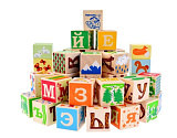 Кубики Томик Занимательные буквы, 42 кубика