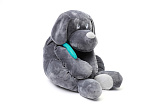 Мягкая игрушка Lapkin Собака, 60 см, серый/бирюзовый