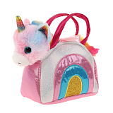 Мягкая игрушка Fluffy Family Единорог Радуга, 18 см, в сумочке