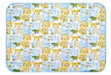 Клеёнка-наматрасник Roxy-Kids Zoo, с резинками-держателями, желто-синий, ПВХ покрытие, 70*100 см