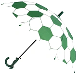 Зонт-трость Футбольный мяч, полиэтиленовый, полуавтомат