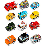 Набор игрушек Bebelot Пуллбэк Городские автомобили, 5 см, 12 шт.