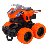 Фрикционная машинка Funky Toys Квадроцикл, с краш-эффектом, 4х4, оранжевая