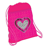 Мешок-рюкзак для обуви Belmil Heart, с вент. сеткой и объем. карм. на молн., 35х43 см