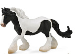 Фигурка Collecta Лошадь. Кобыла Цыганская упряжная, чёрно-белая, XL