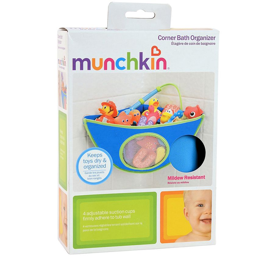 Органайзер Munchkin для игрушек в ванной, голубой - фото N4