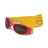 Солнцезащитные очки Happy Baby с ремешком, розовые