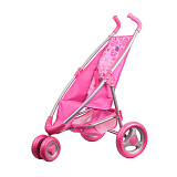 Прогулочная коляска для кукол Gulliver, с корзиной, розовая