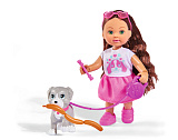 Кукла Simba Еви, 12 см, с собачкой и аксесс. из серии Holiday