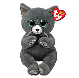 Мягкая игрушка TY Серый котик Гримми, 15 см