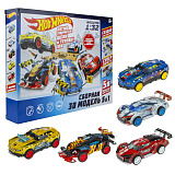 Сборная модель Hot Wheels, 5 в 1, 5 автомобилей + 2 двигателя, 1/32