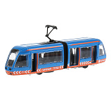 Трамвай Технопарк сочленённый, Гортранс, сине-красный, инерционный