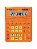 Калькулятор настольный Staff STF-888-12-RG, 200х150 мм, 12 разрядов, двойное питание, оранжевый