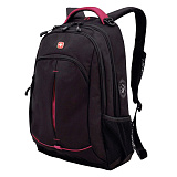 Рюкзак Wenger, универсальный, черный, розовые вставки, 22 л, 32х15х46 см