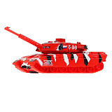 Танк Технопарк Т-90 в красном камуфляже, инерционный, свет, звук