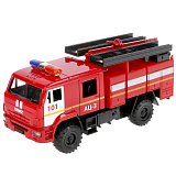 Пожарная автоцистерна Технопарк АЦ-3, КамАЗ 43502, инерционная, свет, звук 