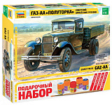 Сборная модель Звезда Советский армейский грузовик ГАЗ-АА Полуторка, 1/35, подарочный набор