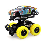 Машинка Funky Toys Die-cast, инерционная, с ярким рисунком, краш-эффектом и жёлтыми колесами, 15.5 см