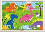 Пазл Viga Динозавры, 16 деталей, в пленке