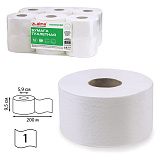 Бумага туалетная Laima Advanced T2, 200 м, 1-слойная, цвет белый, 12 рулонов