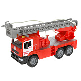 Пожарная машина Технопарк КамАЗ, инерционная, свет, звук, 30 см, пластик