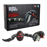 Игрушка на ИК-управлении 1Toy Robopets Королевская кобра, черная