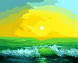 Картина по номерам Mariposa Морской закат, 40*50 см