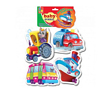 Мягкие пазлы Vladi Toys, Baby puzzle Транспорт