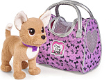 Плюшевая собачка Chi Chi Love Путешественница, с сумкой-переноской, 20 см