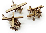 Набор сборных моделей AltairToys Вертолет, Спортивный самолет, Аэроплан